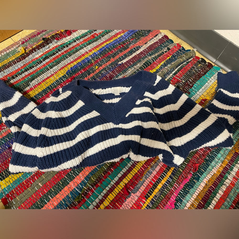 Striped knit sweater